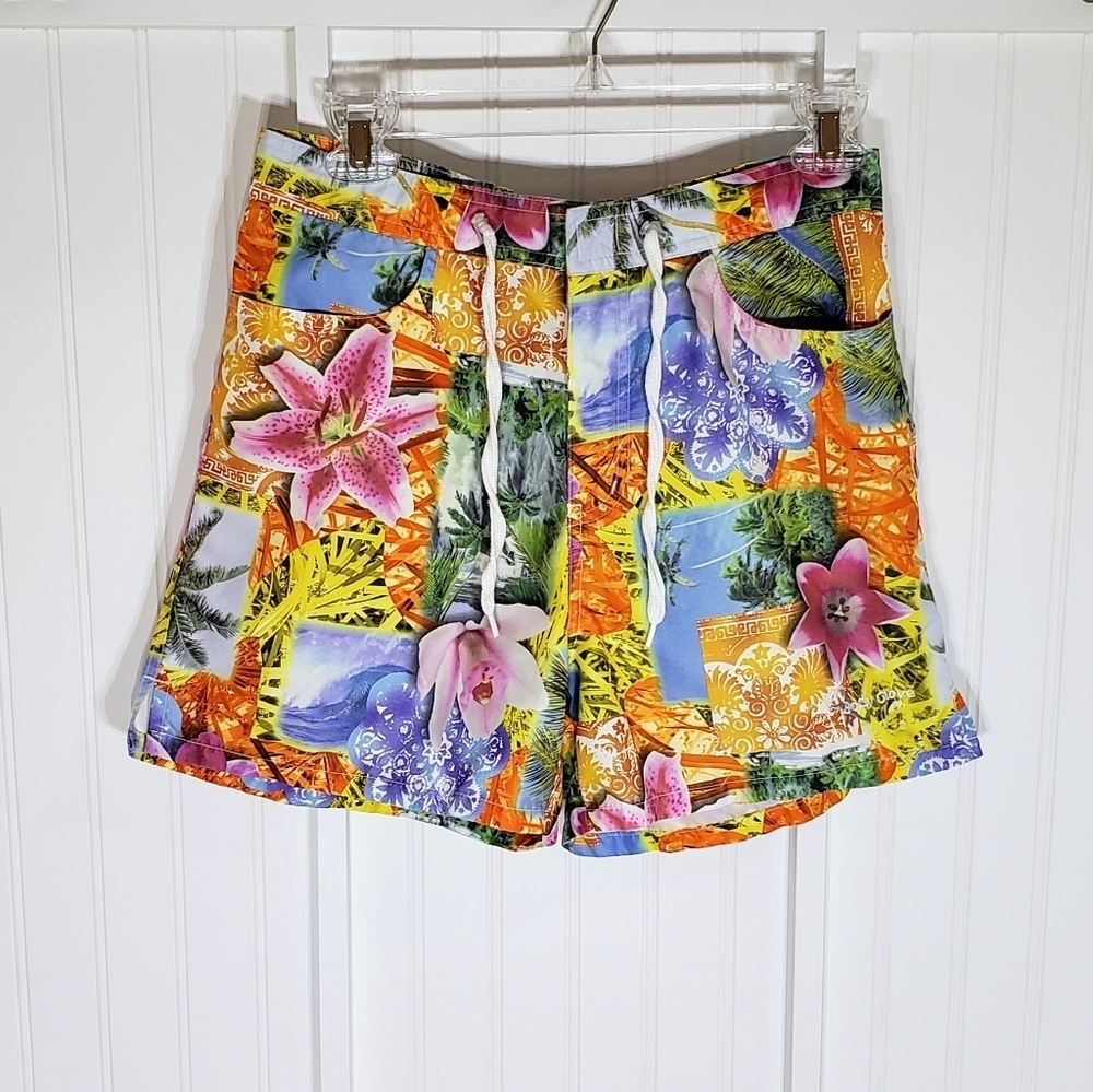 Body Glove Colorful Tropical Floral Palm Tree & Crashing Waves Board/Sur…